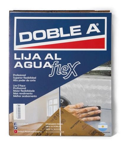 Lija al agua DOBLE A- Grano 60