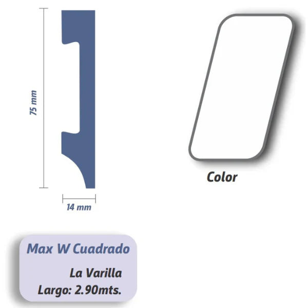 Zocalo Resistente al Agua MaxW-CUADRADO